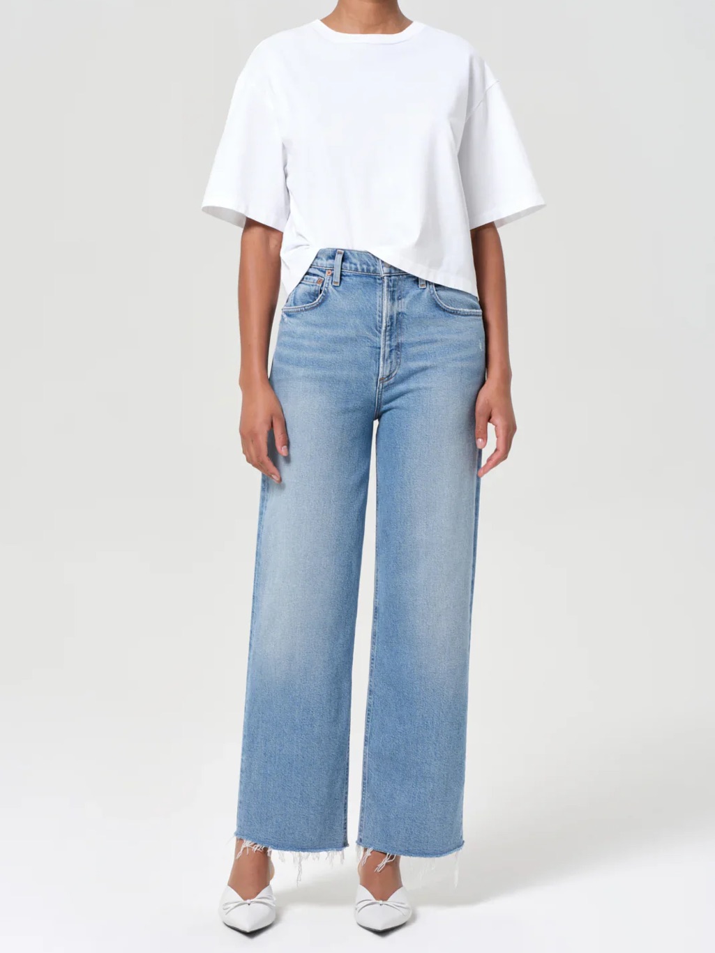 Agolde Ren In Forum - Light Blue Straight-Leg Women's Jeans
